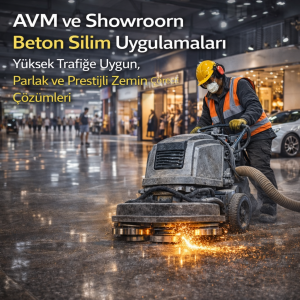 AVM ve Showroom Beton Silim Uygulamaları: Yüksek Trafiğe Uygun, Parlak ve Prestijli Zemin Çözümleri
