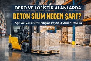 Depo ve Lojistik Alanlarda Beton Silim Neden Şart? Ağır Yük ve Forklift Trafiğine Dayanıklı Zemin Rehberi