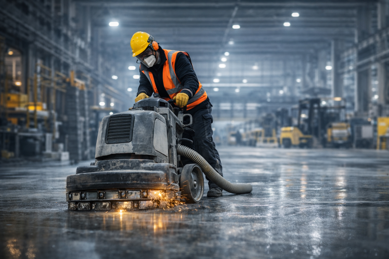 Fabrika Beton Zeminlerinde Elmas Silim