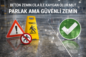 Beton zemin cila ile kaygan olur mu ? Parlak ama güvenli zemin nasıl sağlanır ?