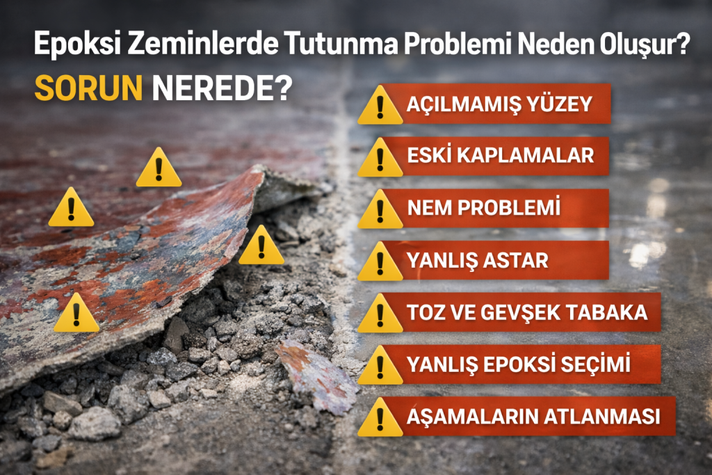 Epoksi Zeminlerde Tutunma Problemi