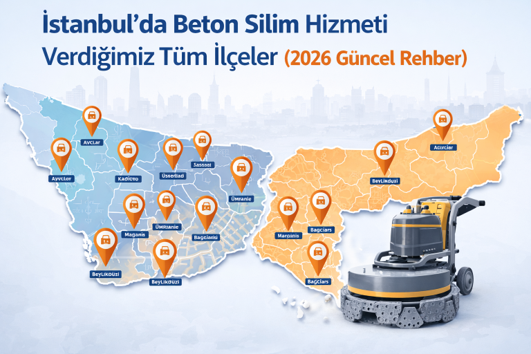 İstanbul’da Beton Silim Hizmeti Verdiğimiz Tüm İlçeler